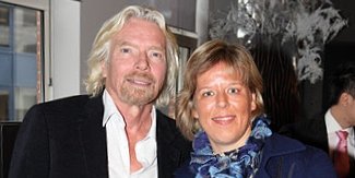 Nancy Vermeulen with Sir Richard Branson Virgin Galactic